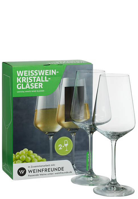 2er-Set Vivess Weisswein-Kristallgläser