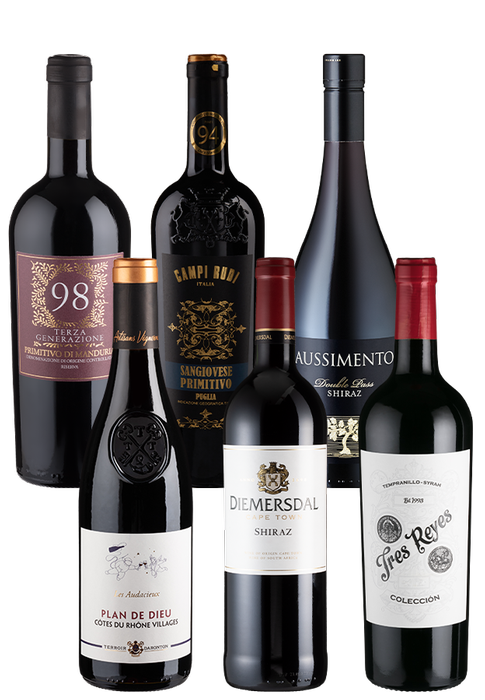 6er-Paket Rotwein-Flight