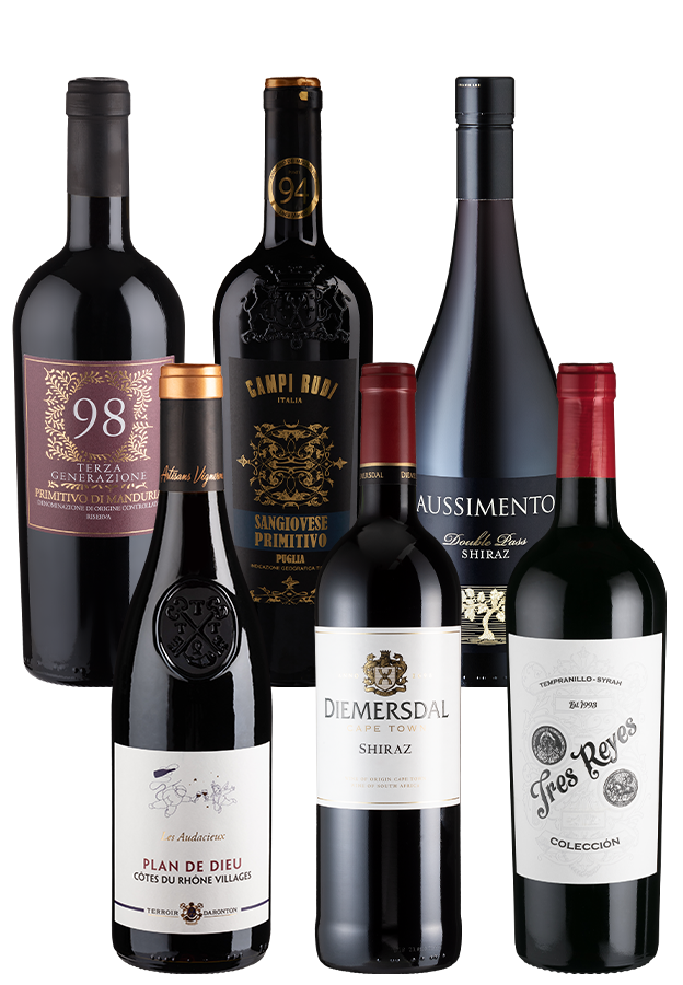 6er-Paket Rotwein-Flight