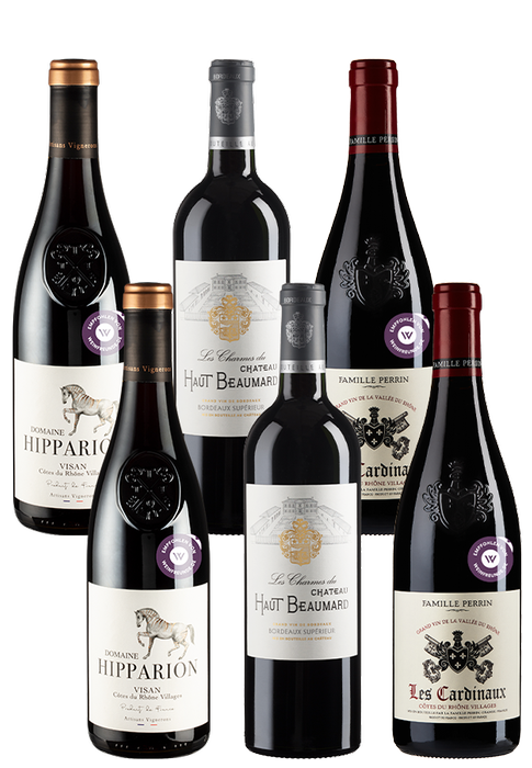 6er-Paket Französische Premium Rotweine