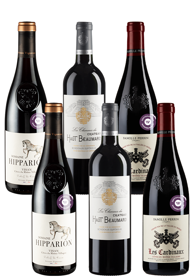 6er-Paket Französische Premium Rotweine