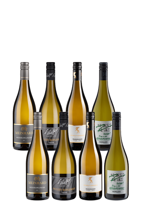 8er-Paket Weißburgunder. vs Grauburgunder