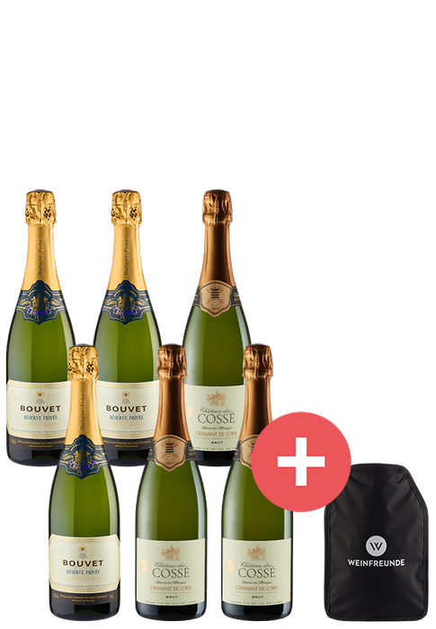 6er-Paket Love & Sparkle + Weinfreunde Kühlmanschette