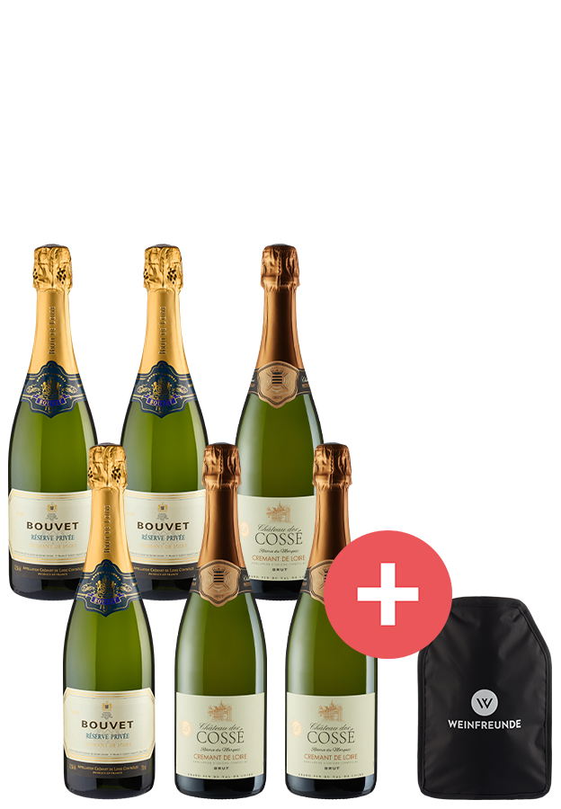 6er-Paket Love & Sparkle + Weinfreunde Kühlmanschette