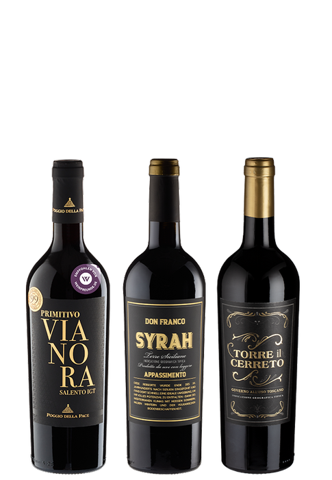 3er-Paket Luca Maroni Rotwein-Stars