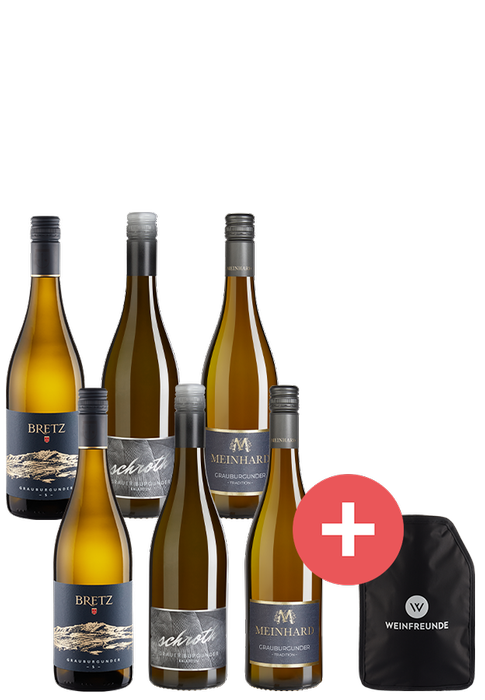6er-Grauburgunder-Paket + Kühlmanschette