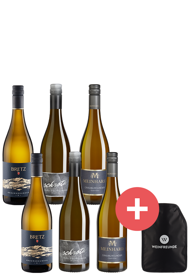 6er-Paket Grauburgunder + Kühlmanschette