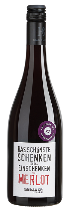 Das schönste Schenken ist das Einschenken von Merlot trocken