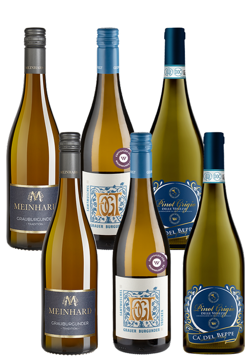 6er-Paket Grauburgunder vs. Pinot Grigio Favoriten