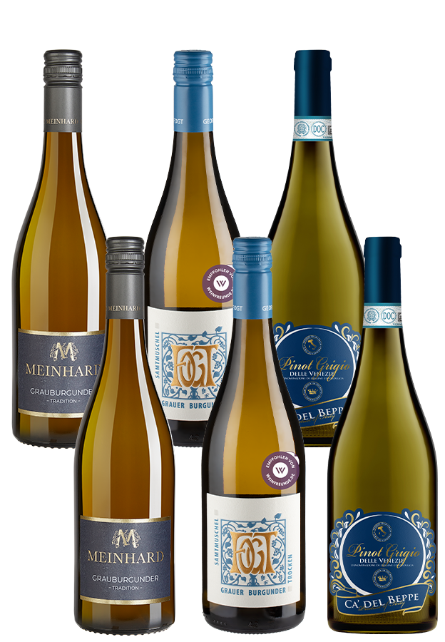 6er-Paket Grauburgunder vs. Pinot Grigio Favoriten