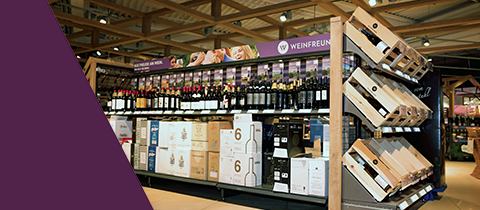 Weinfreunde im Rewe Markt