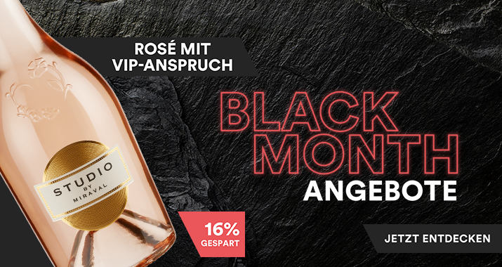 Black Month Studio by Miraval Rosé 2024 Miraval by Pitt & Perrin