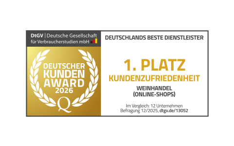 DTGV Siegel - Platz 1 Weinhandel (Online-Shops)