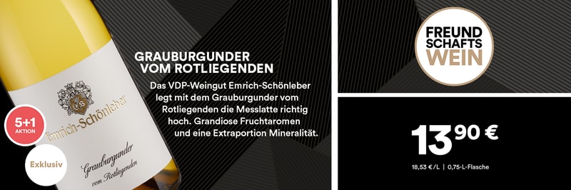 Freundschaftswein Grauburgunder vom Rotliegenden