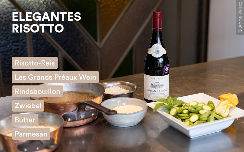 Sternekoch Risotto mit Les Grands Préaux