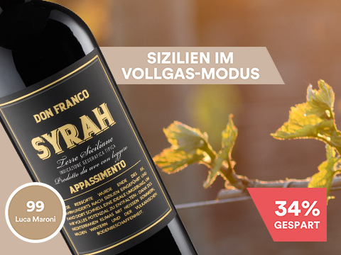 Don Franco Syrah Terre Siciliane Leggero Appassimento 2024 Cantine Ermes