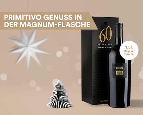 Sessantanni Primitivo di Manduria - 1,5 L-Magnum 2019 Cantine San Marzano