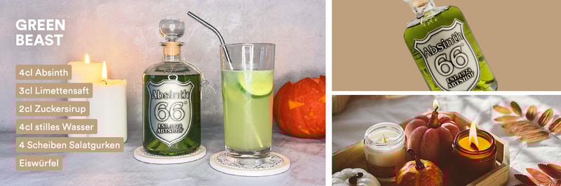 Green Beast Cocktail mit Absthof Absinth