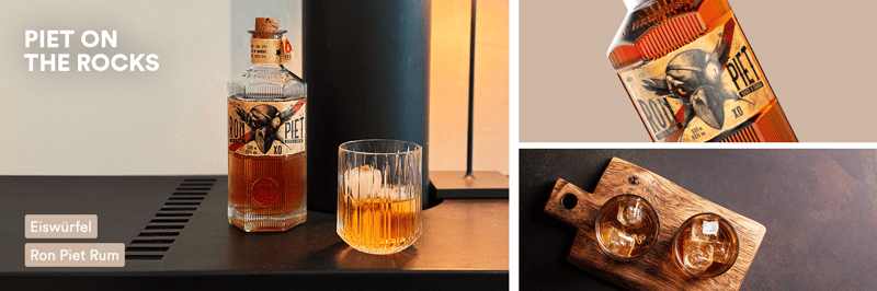 Piet on the Rocks - eisgekühlter Ron Piet Rum