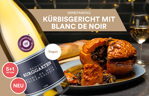Kürbisgericht mit Blanc de Noir