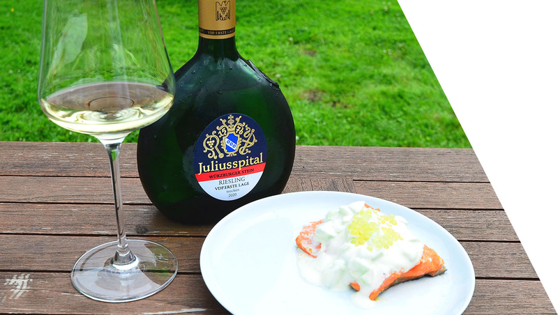 Juliusspital Risling zu Saiblingsfilet