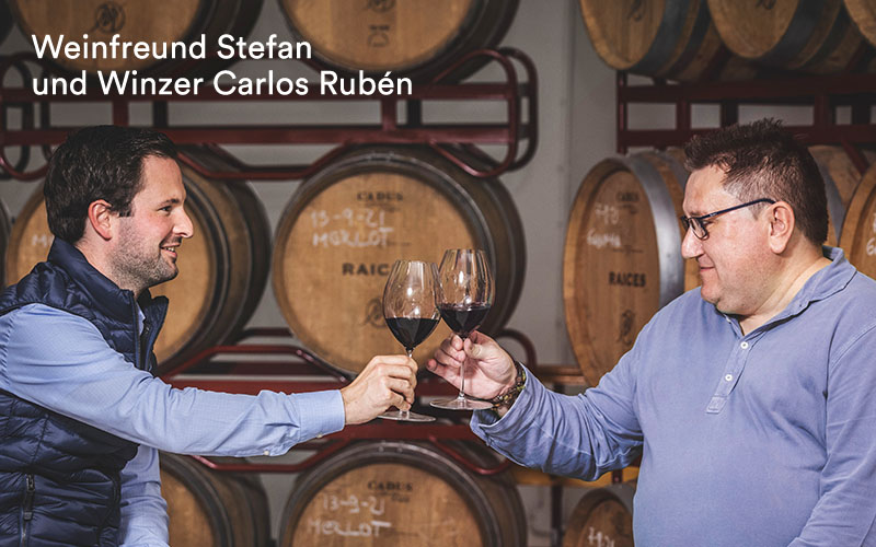 Weinfreund Stefan und Winzer Carlos Rubén