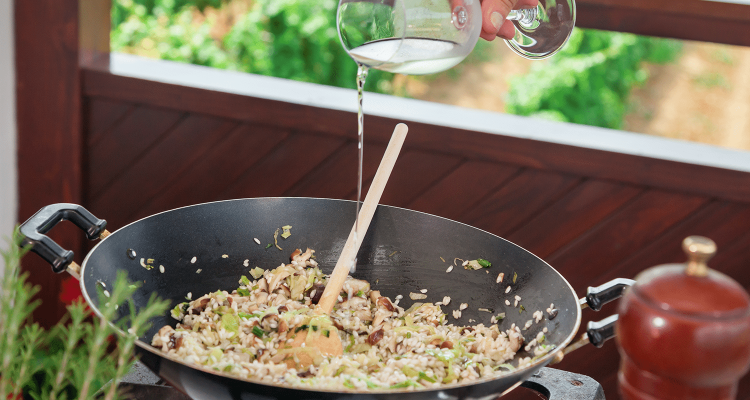 Kochen mit Wein