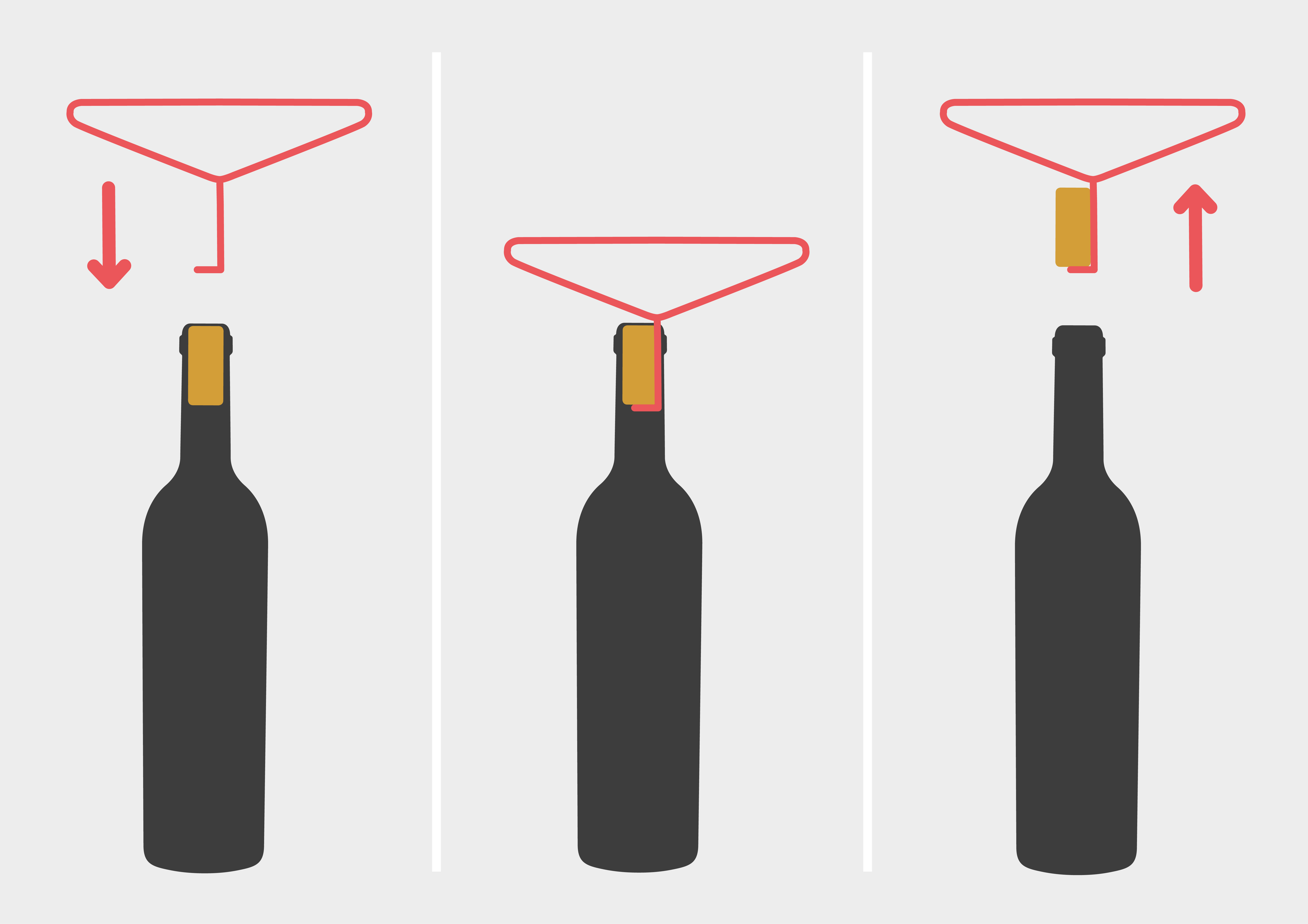 Weinflasche öffnen mit Kleiderbügel