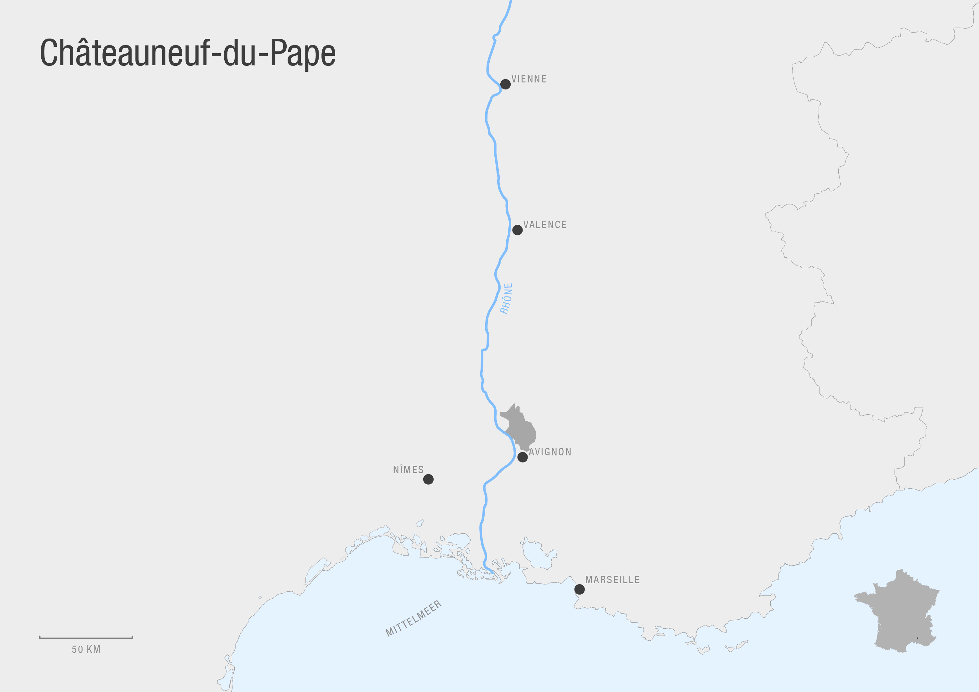 Châteauneuf-du-Pape Karte