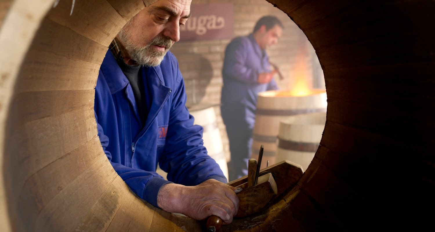Fässer der Bodegas Muga