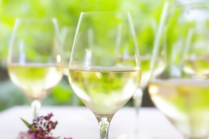 Auslese Wein im Glas