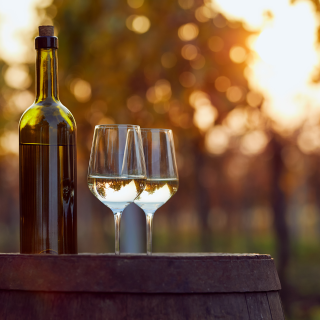 Alkoholfreier Wein im Glas