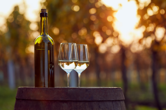 Alkoholfreier Wein im Glas