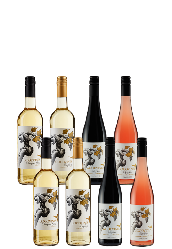 8er-Probierpaket Goodvines alkoholfreie Weine - Goodvines - Weinpakete aus Deutschland - Weinfreunde