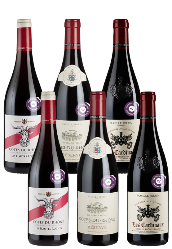 Image of 6er-Paket Rhône Rotweine - Weinpakete aus Frankreich
