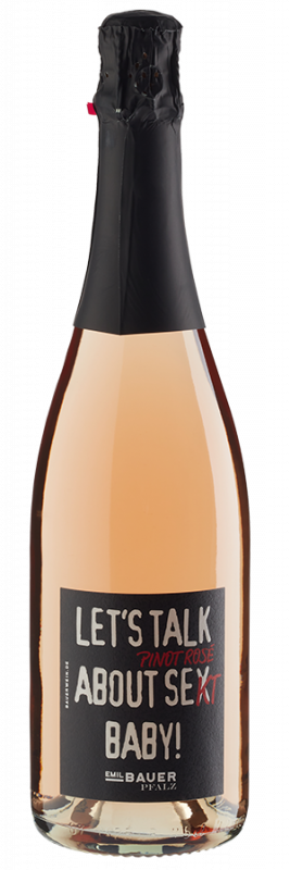 Image of Let's talk about Pinot Rosé Se(x)kt Baby! trocken (2021) - Emil Bauer - Schaumwein aus der Pfalz, Deutschland