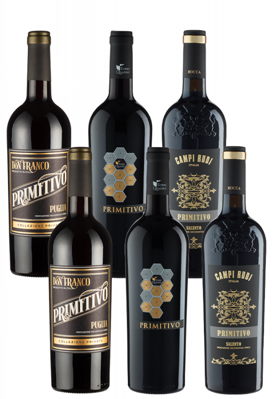 6er-Paket Primitivo Genuss - Weinpakete aus Italien - Weinfreunde