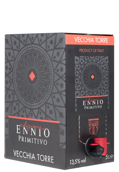 Edizione Ennio Primitivo Bag-in-Box - 5,0 L - 2019 - Cantina Vecchia Torre - Italienischer Rotwein Rotwein 2000014056 Weinfreunde