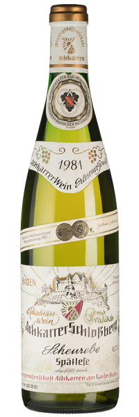Schloßberg Scheurebe Spätlese - 1981 - WG Achkarren - Deutscher Weißwein Weißwein 2000014155 Weinfreunde