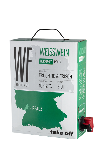 Take off Cuvée Weiß Bag-in-Box - 3,0 L - 2021 - MEJS - Die Weinspezialisten - Deutscher Weißwein Weißwein 2000013029 Weinfreunde