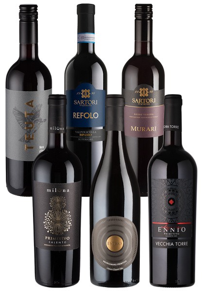 6er-Paket Italienische Rotwein-Favoriten - Weinpakete