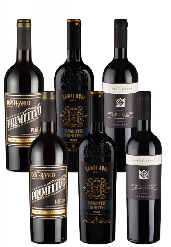 6er-Paket Italienische Rebsortenvielfalt - Weinpakete aus Italien - Weinfreunde