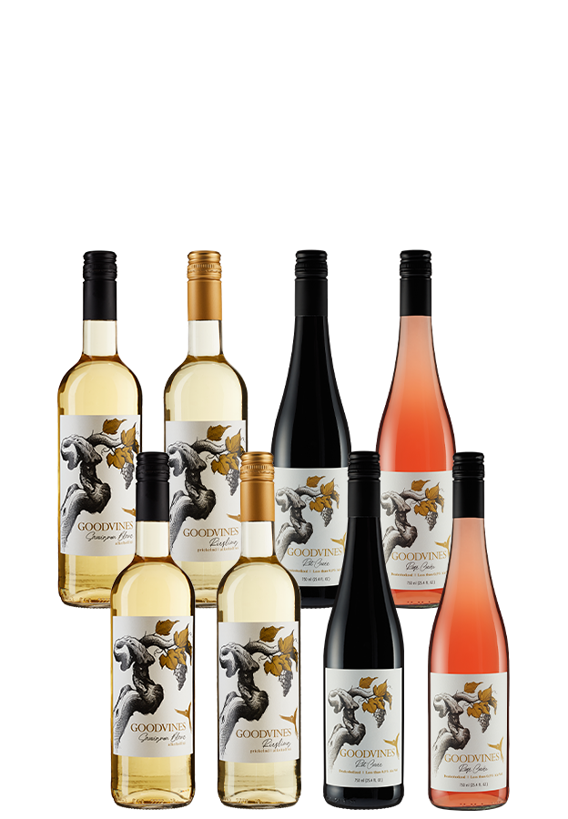 8er-Probierpaket Goodvines alkoholfreie Weine 