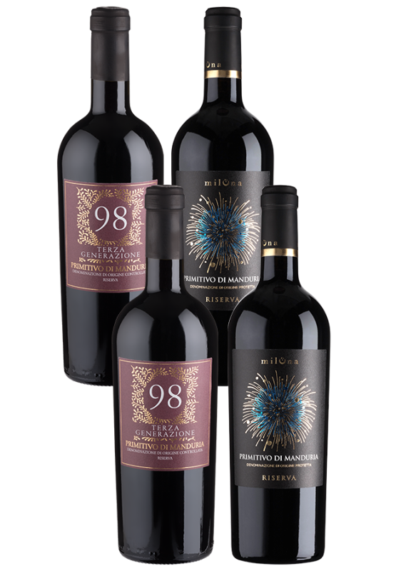 Image of 4er-Probierpaket Primitivo di Manduria Riserva - Weinpakete
