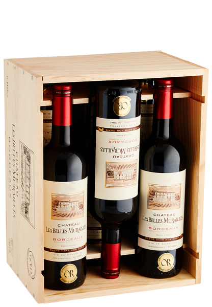 6er-Holzkiste Bordeaux AOP - 2018 - Château Les Belles Murailles - Französischer Rotwein Rotwein 2000014358 Weinfreunde