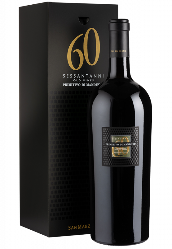 Sessantanni Primitivo di Manduria - 1,5 L-Magnum - 2018 - Cantine San Marzano - Italienischer Rotwein