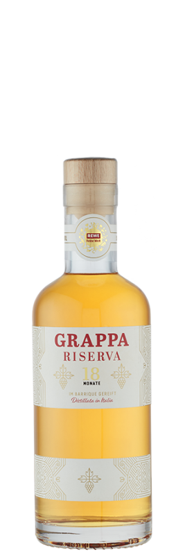 REWE Feine Welt Grappa Riserva 0,5l - Distillerie Bonollo Umberto S.p.A. - Spirituosen aus Italien - Weinfreunde