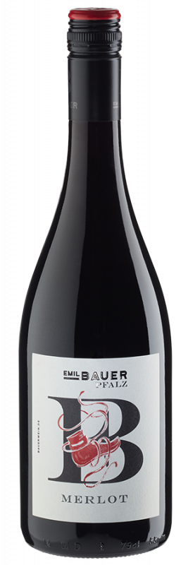 Image of Bundschuh Merlot trocken (2023) - Emil Bauer - Rotwein aus der Pfalz, Deutschland