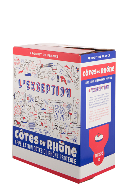L'Exception Bag-in-Box - 3,0 L - 2018 - Cave de Visan - Französischer Rotwein