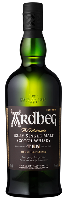 Image of Ardbeg Ten Years Islay Single Malt Scotch Whisky - Ardbeg Distillery - Spirituosen aus dem Vereinigten Königreich